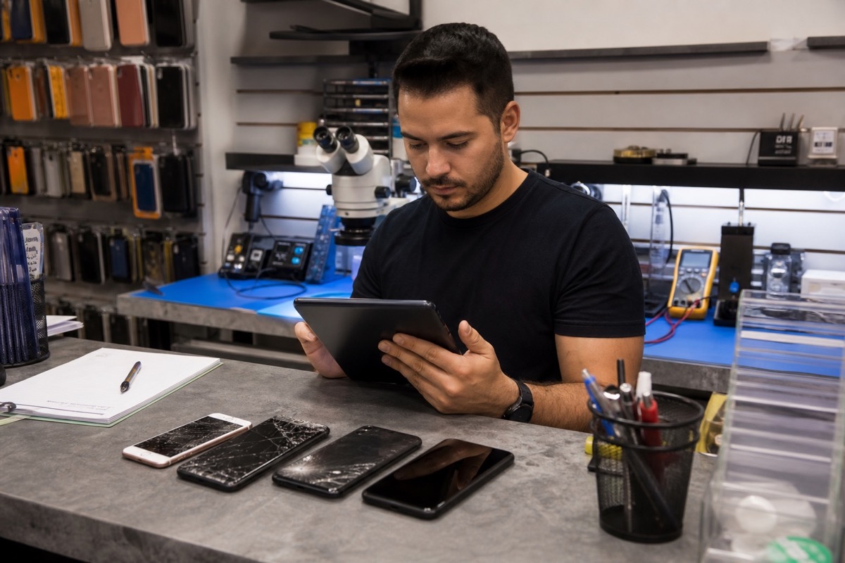 Photo illustration: IMEI Checker for Repair Shops