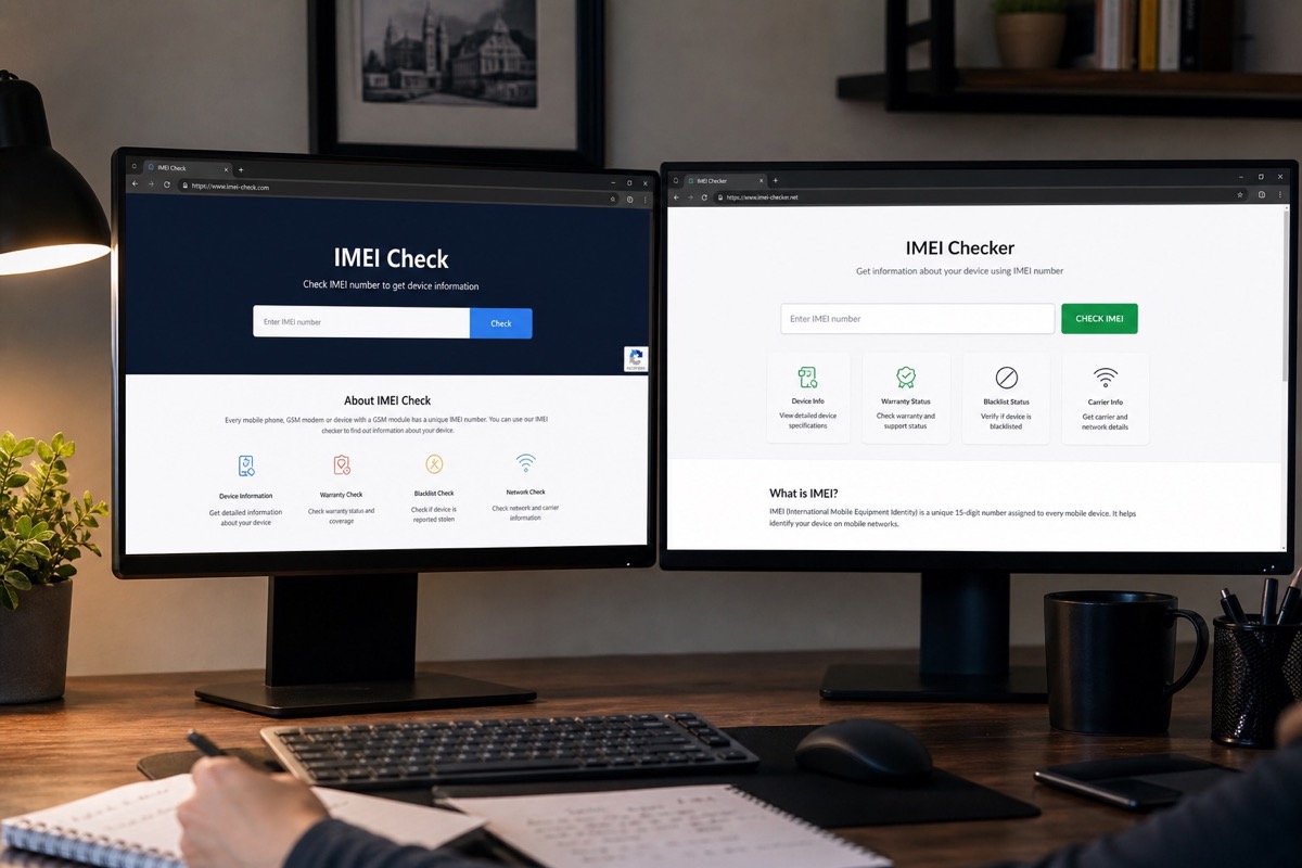 Photo illustration: Comparing Popular IMEI and Serial Check Websites