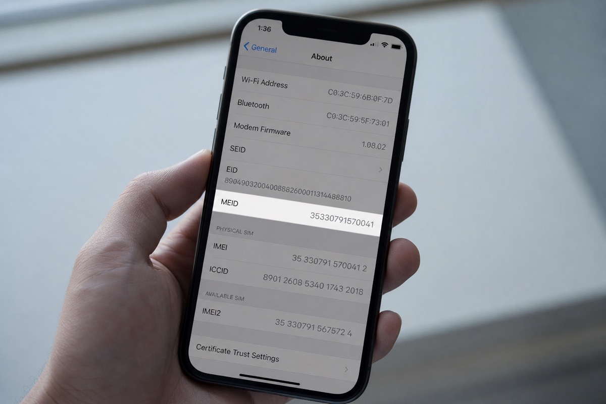 Illustration for MEID: explained for Apple IMEI/serial checks